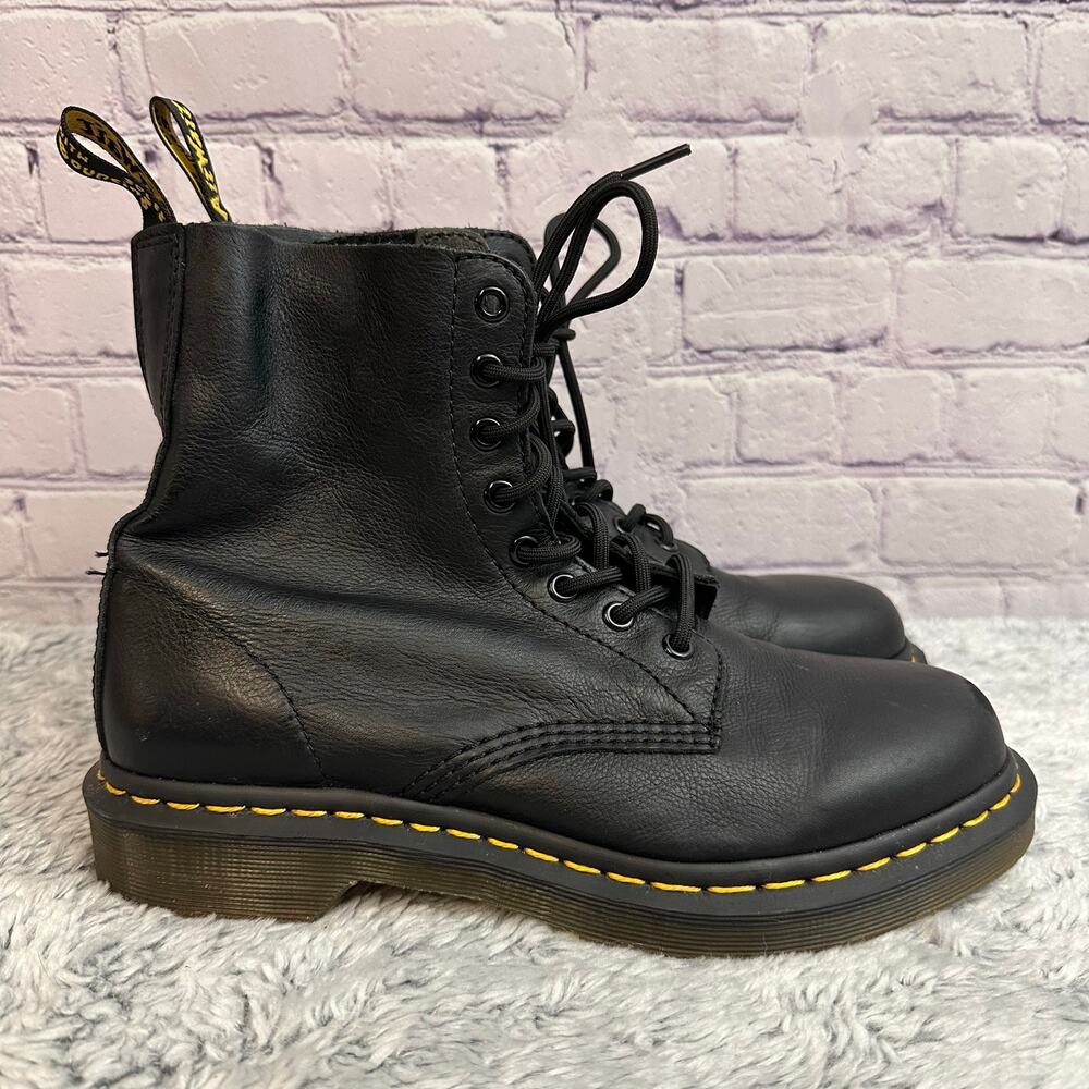Dr Martens 1460 Pascal Lace Front Leather Boots Black Women's Size 9
